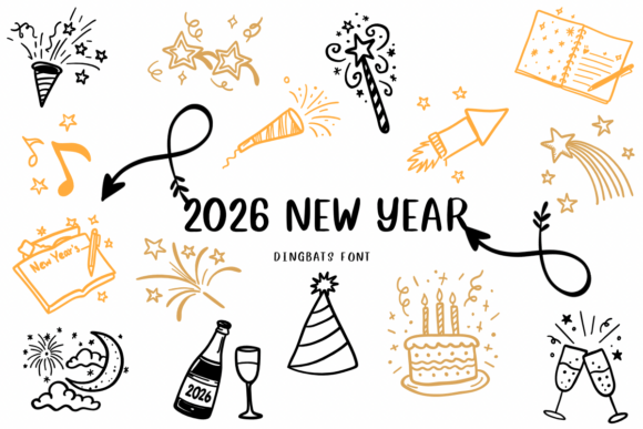 2026 New Year Font for Digital Celebrations