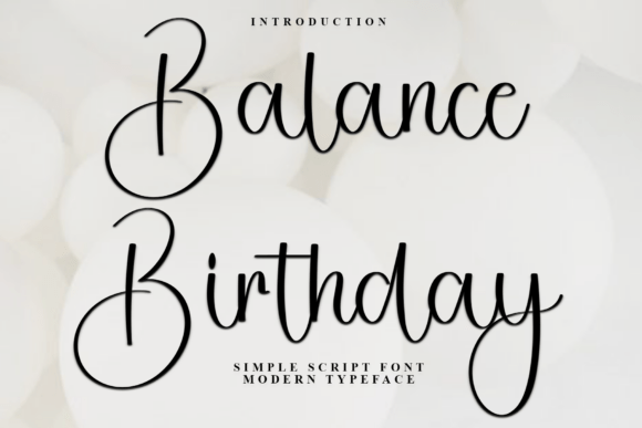 Balance Birthday Font for Festive Web Design
