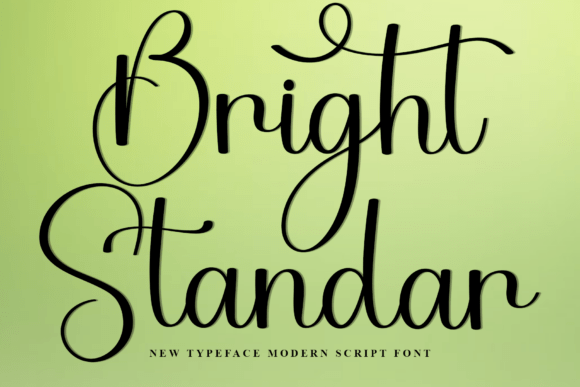 Bright Standar: A Festive Script Font for Holiday Designs