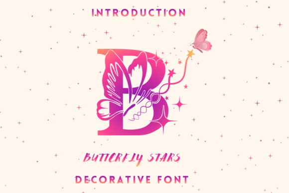 Butterfly Stars: A Decorative Font for Branding