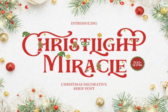Christlight Regular Typeface for Holiday Design