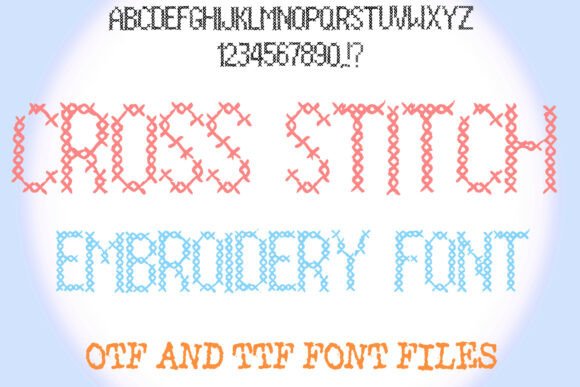 Cross Stitch Embroidery Font for Branding