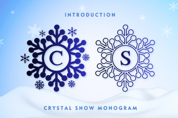 Crystal Snow Monogram Typeface for Elegant Branding