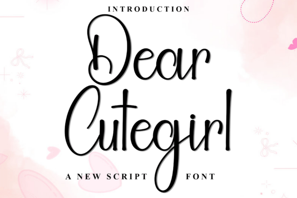 Dear Cutegirl Font for Festive Craft Designs