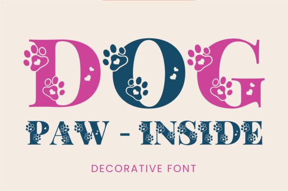 Dog Paw Inside Font for Playful Branding