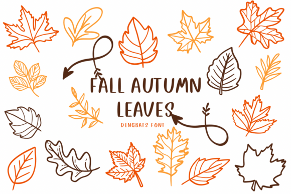 Fall Autumn Leaves Font for Editorial Design