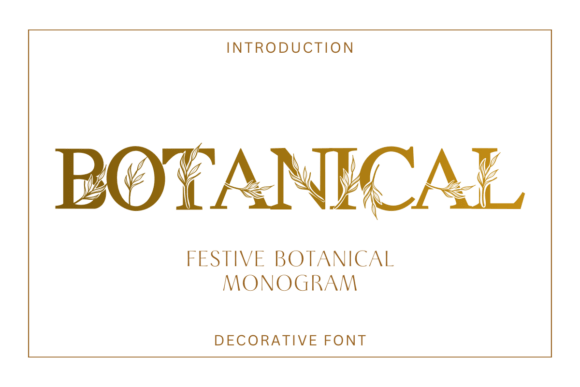 Festive Botanical Monogram Font for Crafters