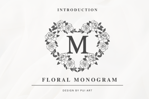 Floral Monogram Typeface for Elegant Branding