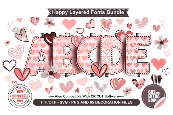 Happy Layered Font for Romantic Branding