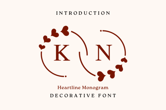 Heartline Monogram: A Decorative Font for Elegant Branding