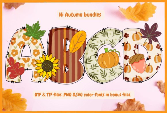Hi Autumn Font: Colorful Type for Crafters