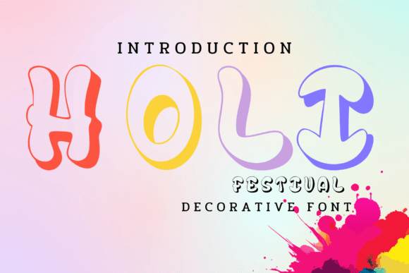 Holi Festival: A Decorative Font for Bold Branding