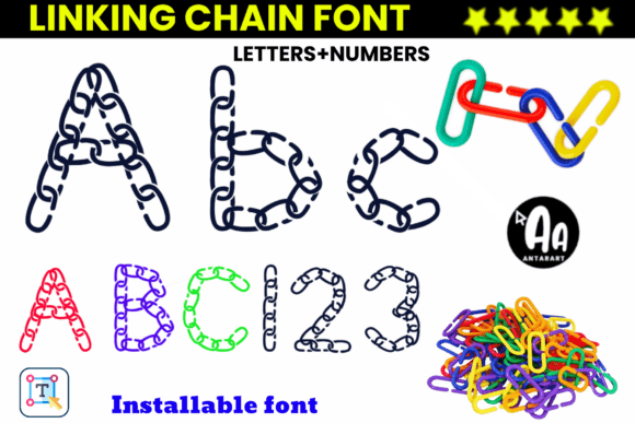 Linking Chain Typeface for Digital Design