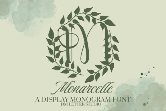 Monarcelle Monogram Font for Elegant Craft Designs