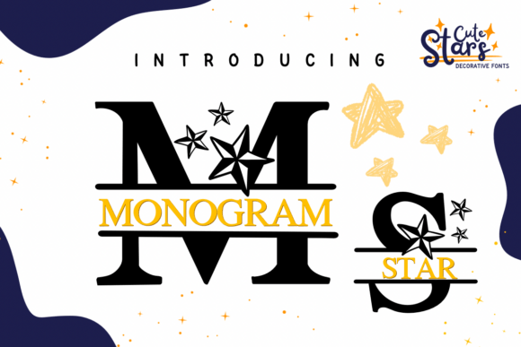 Monogram Star Typeface for Editorial Design