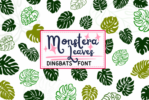 Monstera Leaves Typeface for Editorial Design