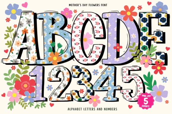 Mother s Day Flowers Font for Campaign Design