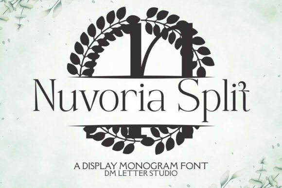 Nuvoria Split Monogram Font for Elegant Branding