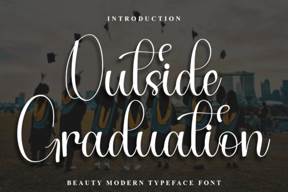 Outside Graduation Font: A Festive Script for Designers