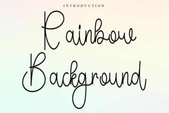 Rainbow Background Font for Makers