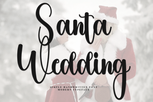 Santa Wedding Typeface for Festive Campaigns