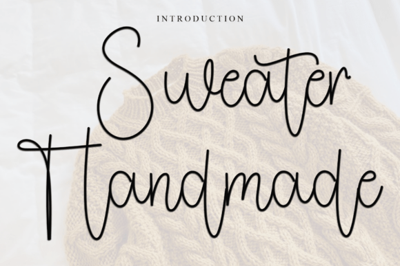 Sweater Handmade Font for Holiday Crafts