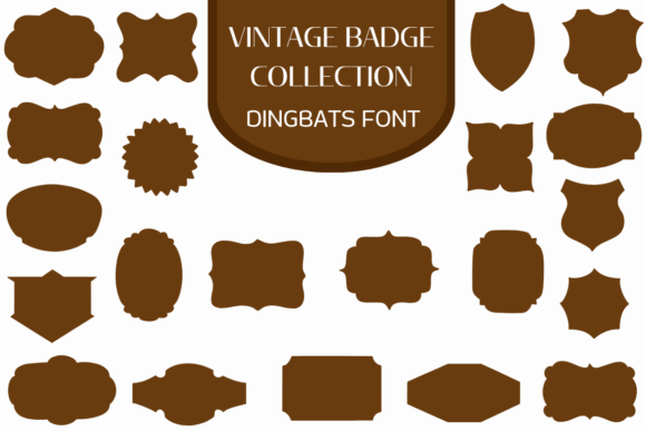 Vintage Badge Collection: Premium Dingbat Fonts for Marketers
